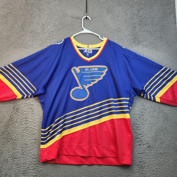 Vintage St. Louis Blues Jersey Mens XL Blue Red NHL Hockey Alternate Starter 90s - Picture 1 of 10